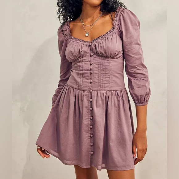 Urban Outfitters Dresses & Skirts - Urban Outfitters BDG Lydia Prairie Mini Dress Purple